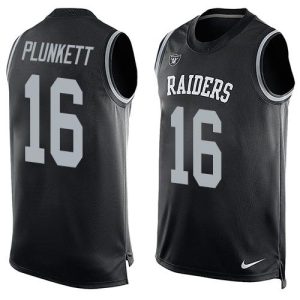 NFL Oakland Raiders #16 Plunkett Black Limited Tank Top Jersey