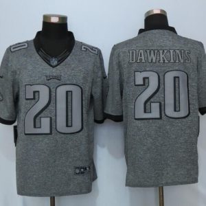 Nike Philadelphia Eagles 20 Dawkins Gray Mens Stitched Gridiron Gray Limited Jersey