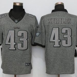 Nike Philadelphia Eagles 43 Sproles Gray Mens Stitched Gridiron Gray Limited Jersey