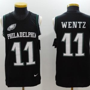 NFL Philadelphia Eagles #11 Wentz Black Color Rush Tank Top