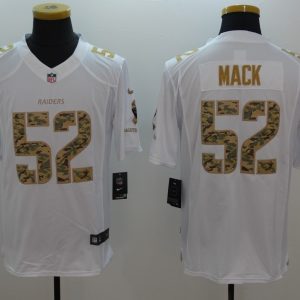 NFL Oakland Raiders #52 Mack White Salute To Service Limited Jersey