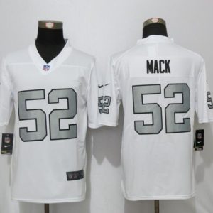 New Nike Oakland Raiders 52 Mack Navy White Color Rush Limited Jersey