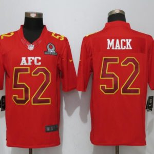 NFL Oakland Raiders #52 Mack AFC All Star Red Jersey