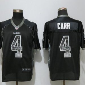NEW Nike Oakland Raiders 4 Carr Drift Fashion Black Elite Jersey