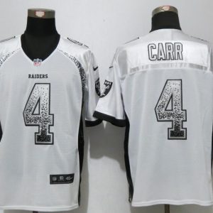NEW Nike Oakland Raiders 4 Carr Drift Fashion White Elite Jerseys