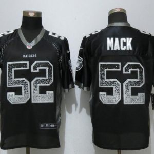 NEW Nike Oakland Raiders 52 Mack Drift Fashion Black Elite Jersey