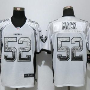 NEW Nike Oakland Raiders 52 Mack Drift Fashion White Elite Jerseys