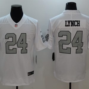 Nike Oakland Raiders #24 Marshawn Lynch White Vapor Limited Jersey