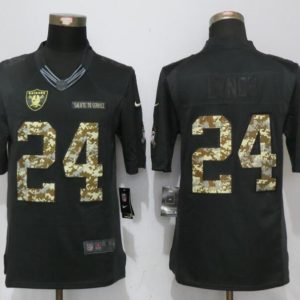 NEW Nike Oakland Raiders 24 Lynch Anthracite Salute To Service Limited Jersey