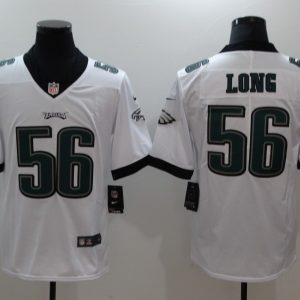 NFL Philadelphia Eagles #56 Long White Vapor Limited Jersey
