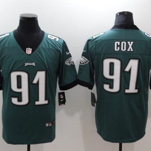 NFL Philadelphia Eagles #91 Cox Green Vapor Limited Jersey
