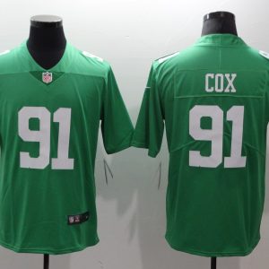 NFL Philadelphia Eagles #91 Cox L.Green Vapor Limited Jersey