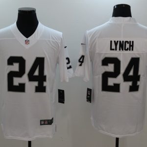 Mens NFL Oakland Raiders #24 Lynch White Vapor Limited Jersey