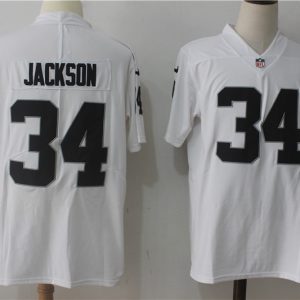 Mens NFL Oakland Raiders #34 Jackson White Vapor Limited Jersey