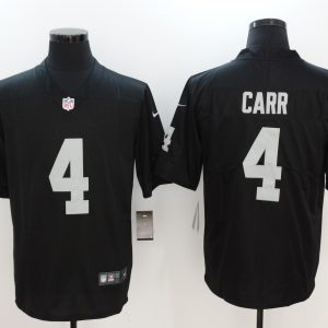 Mens NFL Oakland Raiders #4 Carr Black Vapor Limited Jersey