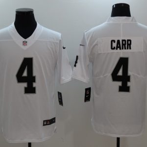 Mens NFL Oakland Raiders #4 Carr White Vapor Limited Jersey