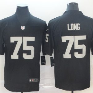 Mens NFL Oakland Raiders #75 Long Black Vapor Limited Jersey