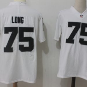 Mens NFL Oakland Raiders #75 Long White Vapor Limited Jersey