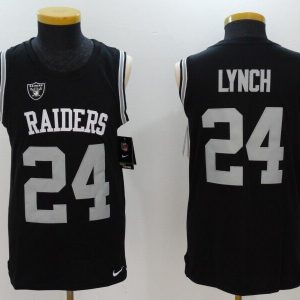 Mens NFL Oakland Raiders #24 Lynch Black Tank Top