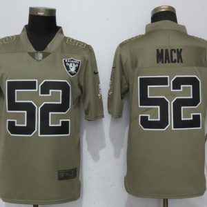 New Nike Oakland Raiders 52 Mack Olive Salute To Service Limited Jersey