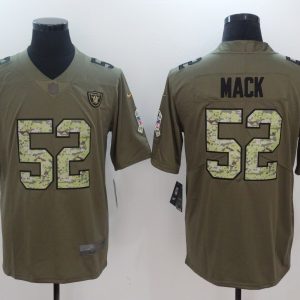NFL Oakland Raiders #52 Mack Olive Salute to Service Limited Jersey