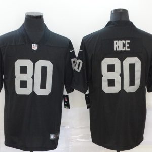 NFL Oakland Raiders #80 Rice Black Vapor Limited Jersey