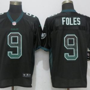 Nike Philadelphia Eagles 9 Foles Drift Fashion Black Elite Jersey