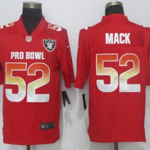 New Nike Oakland Raiders 52 Mack Red Nike Royal 2018 Pro Bowl Limited Jersey
