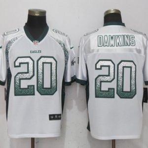 Nike Philadelphia Eagles #20 Dawklns Drift Fashion White Elite Jersey
