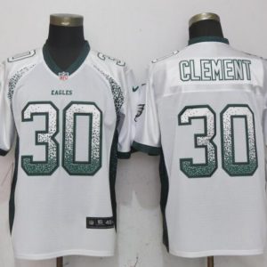 Nike Philadelphia Eagles #30 Clement Drift Fashion White Elite Jersey