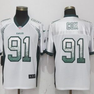 Nike Philadelphia Eagles #91 Cox Drift Fashion White Elite Jersey