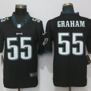 NEW Nike Philadelphia Eagles 55 Graham Black 2017 Vapor Untouchable Limited Jersey