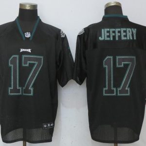 New Nike Philadelphia Eagles 17 Jeffery Lights Out Black Elite Jersey