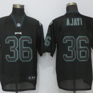 New Nike Philadelphia Eagles 36 Ajayi Lights Out Black Elite Jersey