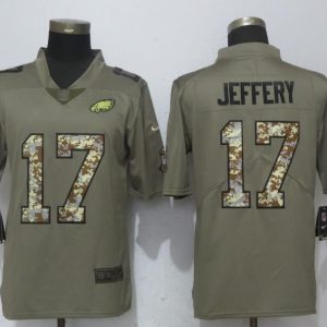 Nike Philadelphia Eagles #17 Jeffery Olive Camo Carson Salute to Service Limited Jersey