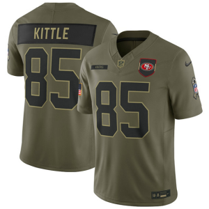 Men's San Francisco 49ers #85 George Kittle Olive 2025 F.U.S.E. Salute to Service Limited Jersey