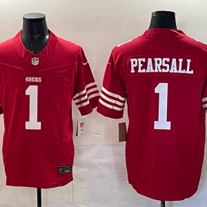Men's San Francisco 49ers #1 Ricky Pearsall New Red F.U.S.E. Vapor Untouchable Limited Jersey