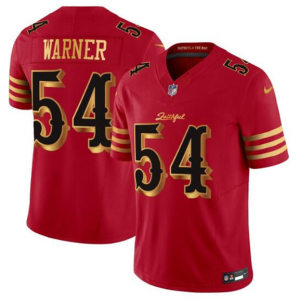 Men's San Francisco 49ers #54 Fred Warner Red Gold 2025 F.U.S.E. ??Rivalries?? Vapor Limited Jersey