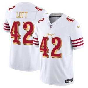 Men's San Francisco 49ers #42 Ronnie Lott White 2025 F.U.S.E. ??Rivalries?? Vapor Limited Jersey
