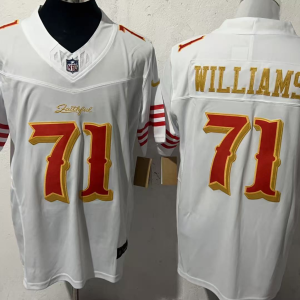 Men's San Francisco 49ers #71 Trent Williams White 2025 F.U.S.E. ??Rivalries?? Vapor Limited Jersey
