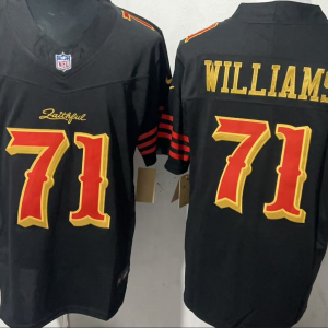 Men's San Francisco 49ers #71 Trent Williams Black 2025 F.U.S.E. ??Rivalries?? Vapor Limited Jersey