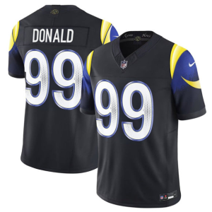 Men's Los Angeles Rams #99 Aaron Donald Black 2025 F.U.S.E. ??Rivalries?? Vapor Limited Jersey