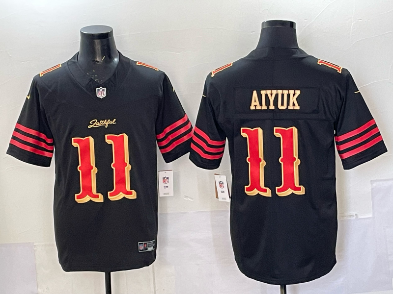 Men's San Francisco 49ers #11 Brandon Aiyuk Black 2025 F.U.S.E. ??Rivalries?? Vapor Limited Jersey