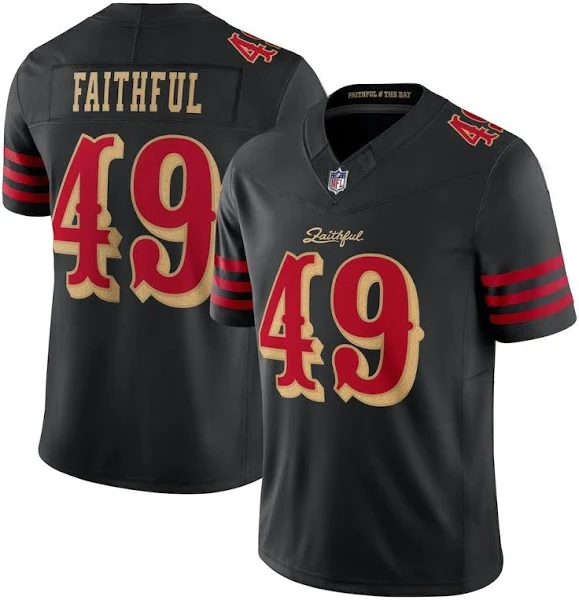 Men's San Francisco 49ers #49 Faithful Black 2025 F.U.S.E. ??Rivalries?? Vapor Limited Jersey