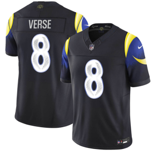 Men's Los Angeles Rams #8 Jared Verse Black 2025 F.U.S.E. ??Rivalries?? Vapor Limited Jersey