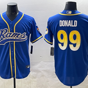 Men's Los Angeles Rams #99 Aaron Donald Royal Cool Base Stitched Baseball Jersey