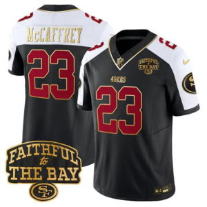 Men's San Francisco 49ers #23 Christian McCaffrey Black Alternate 2025 F.U.S.E. 3-Star C With Vapor Limited Jersey