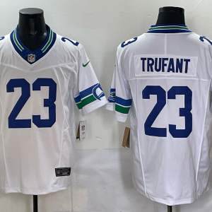 Men's Seattle Seahawks #23 Marcus Trufant White F.U.S.E. Throwback Vapor Limited Jersey