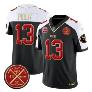 Men's San Francisco 49ers #13 Brock Purdy Black Alternate F.U.S.E. 1-Star C With Est.1946 Vapor Limited Jersey