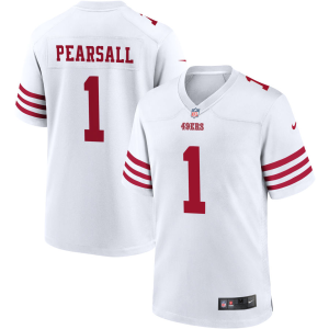 Men's San Francisco 49ers #1 Ricky Pearsall White New Scarlet Vapor Untouchable Limited Jersey
